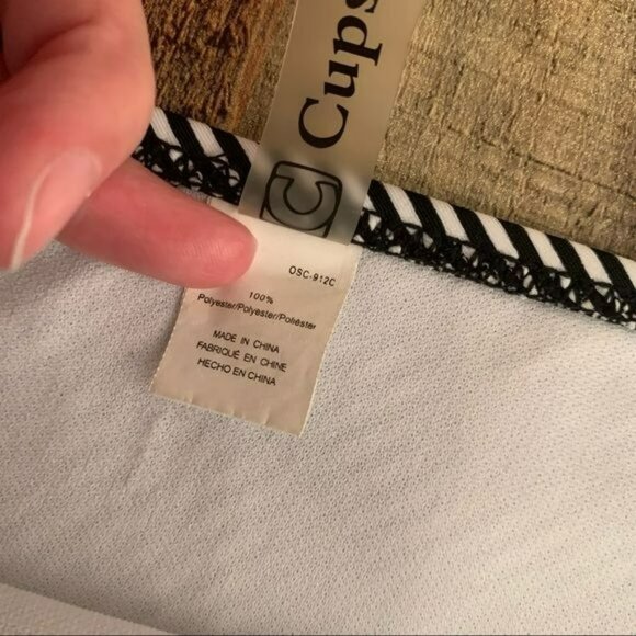 Cupshe women's size medium black and white striped high rise bikini bottom - Picture 4 of 7